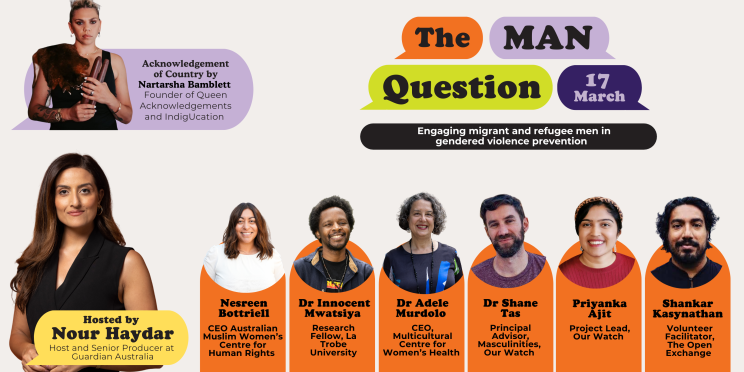 The Man Question Humanitix Banner